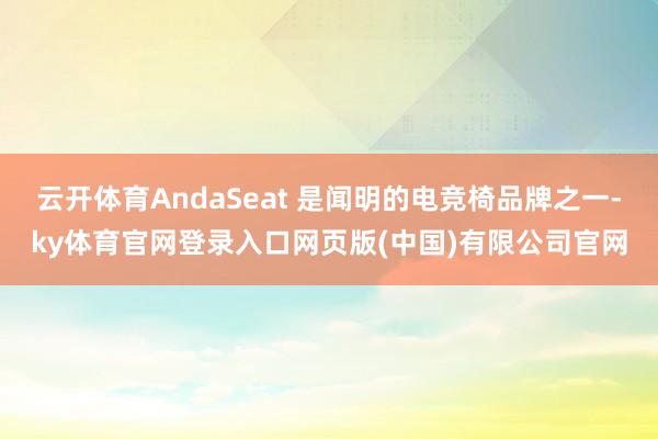 云开体育AndaSeat 是闻明的电竞椅品牌之一-ky体育官网登录入口网页版(中国)有限公司官网