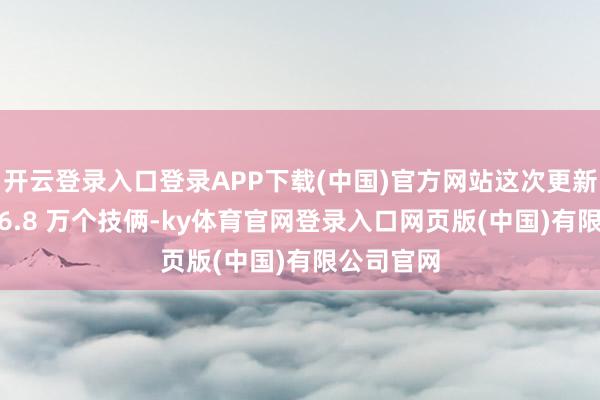 开云登录入口登录APP下载(中国)官方网站这次更新触及了 26.8 万个技俩-ky体育官网登录入口网页版(中国)有限公司官网