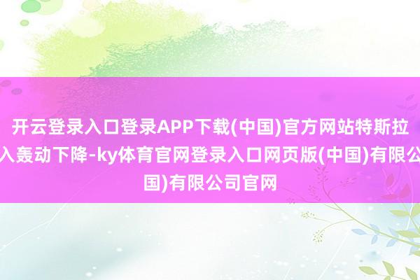 开云登录入口登录APP下载(中国)官方网站特斯拉股价堕入轰动下降-ky体育官网登录入口网页版(中国)有限公司官网