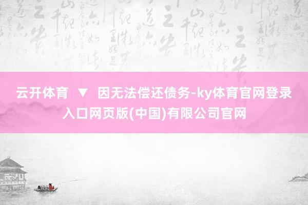 云开体育 ▼ 因无法偿还债务-ky体育官网登录入口网页版(中国)有限公司官网