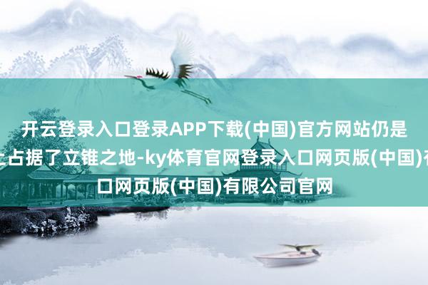 开云登录入口登录APP下载(中国)官方网站仍是在国内商场上占据了立锥之地-ky体育官网登录入口网页版(中国)有限公司官网