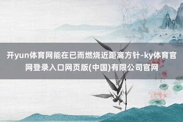 开yun体育网能在已而燃烧近距离方针-ky体育官网登录入口网页版(中国)有限公司官网